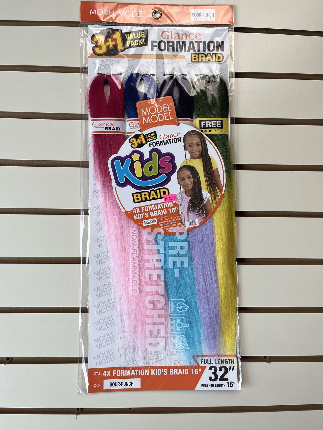 Glance formation kids braiding hair - Sour Punch Color