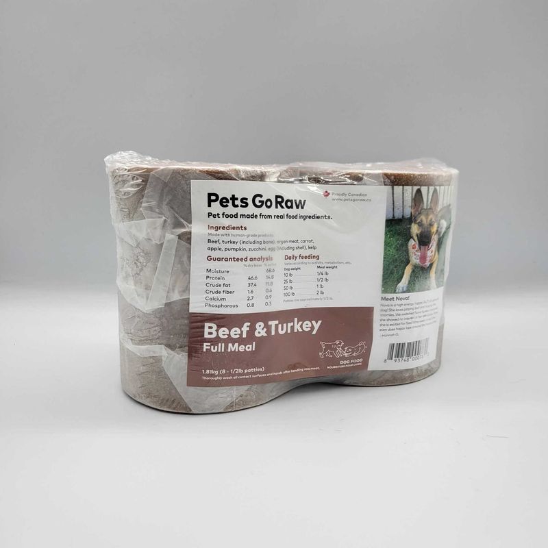 Pets Go Raw - Beef/Turkey Full Meal Dog