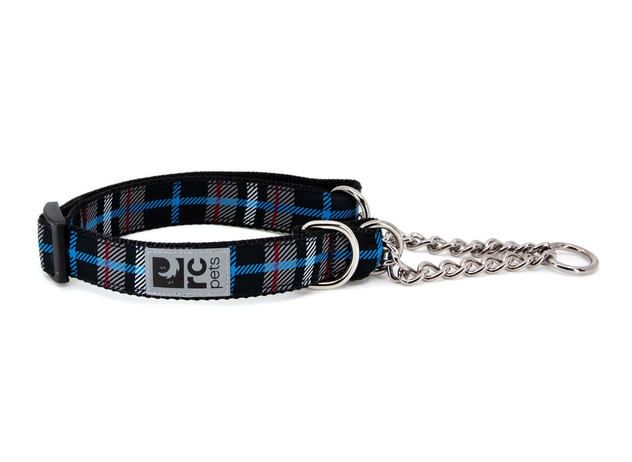 RC Pets - Training Collar Black Twill Plaid