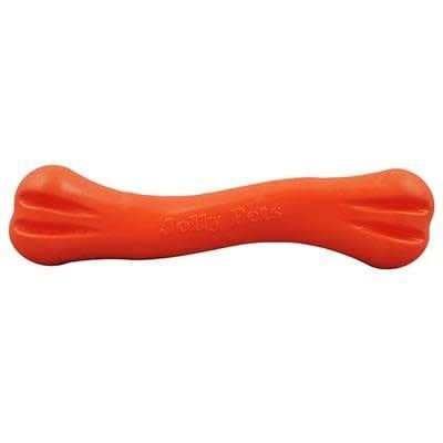 Jolly Pets - Bone Orange 9&quot; Squeak &amp; Float