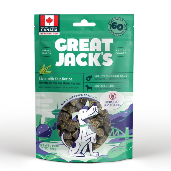 Great Jack&#39;s - GF Liver &amp; Kelp  Dog Treats 198g