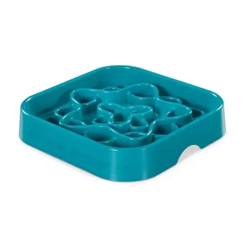 Messy Mutts - Interactive Square Slow Feeder Blue