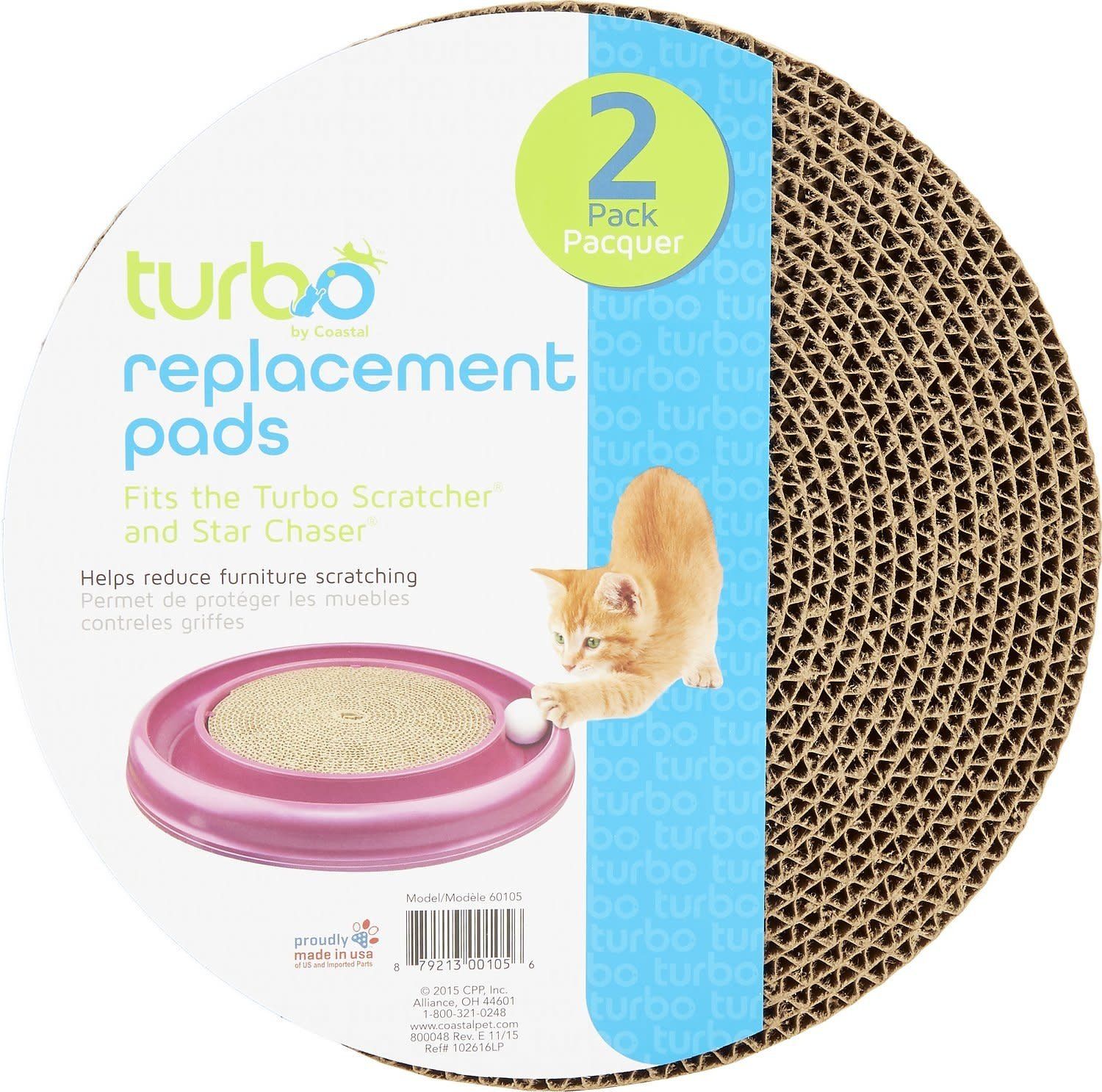 Coastal - Turbo Scratcher Refill Pads-2 Pack