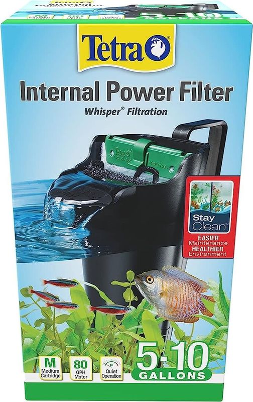 Tetra Aquarium Power Filter, Whisper 10i for 5-10 Gallon Fish Tanks