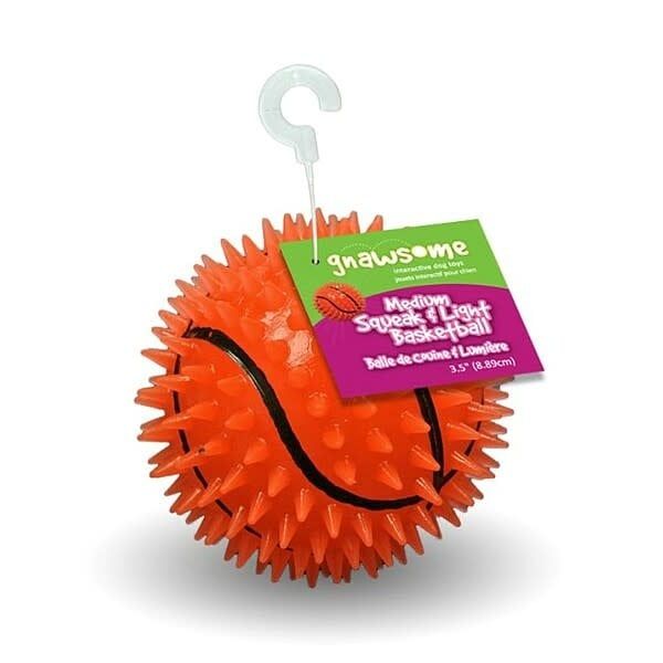 Royal Pet - Gnawsome Squeaker &amp; Light Basketball  3.5&quot;