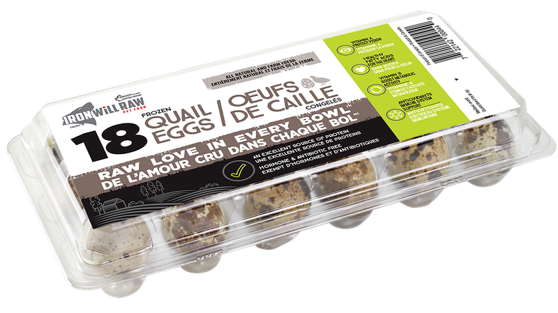 Iron Will Raw - Quail Eggs- 18ct