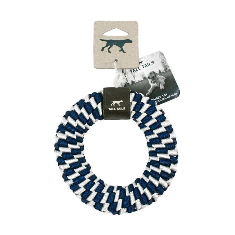 Tall Tails - 6&quot; Braided Ring Toy - Navy