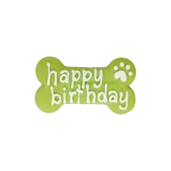 Bosco &amp; Roxy&#39;s - 6&quot; Happy Birthday Bone Green