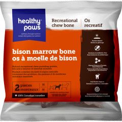 Healthy Paws - Frozen Bison Marrow Bones Med 2PK