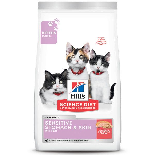 Hill's Science Diet - Cat Kitten Sensitive Stomach &amp; Skin Salmon/Brown Rice 3.5lb