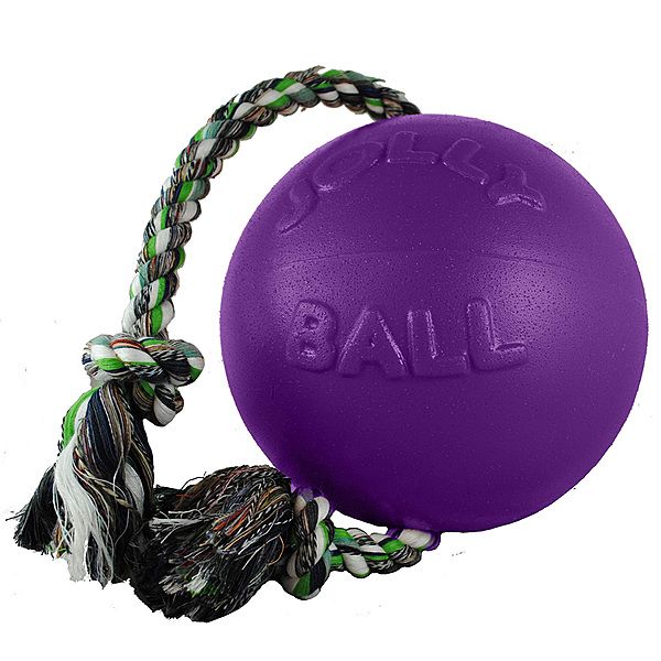 Jolly Pets - Romp N Ball with Rope Purple 8&quot;