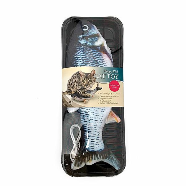 Royal Pet - Zip Kitty Floppy Fish Interactive Toy Cat