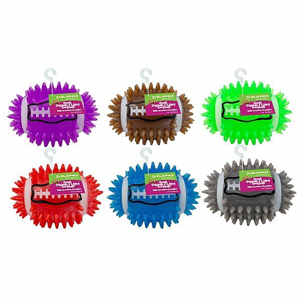 Royal Pet - Gnawsome Squeaker &amp; Light Football, Size: 3.5&quot;