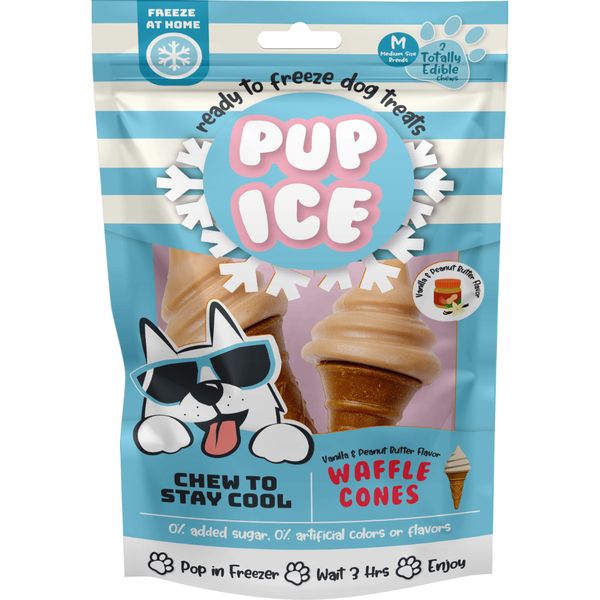 Spot - Pup Ice Waffle Cone Vanilla &amp; Peanut Butter 2PK