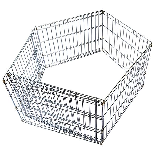 Unleashed - Exercise Pen Zinc Silver 8 Panels 24x42&quot;