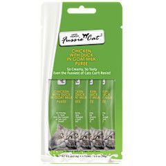 Fussie Cat - Treats Super Premium Chicken w/Duck in Goat Milk Puree 2oz