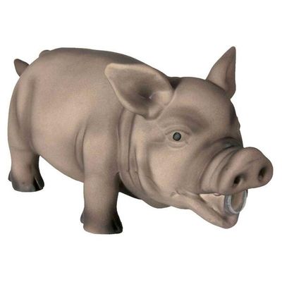 Trixie - Grey Pig with Animal Sound Latex 8.25"