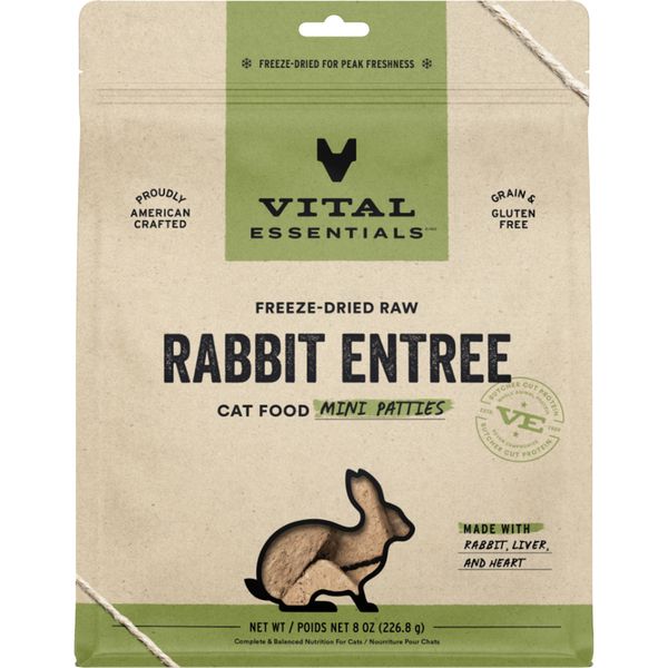 Vital Essentials - FD Raw Rabbit Mini Patties  8oz Cat