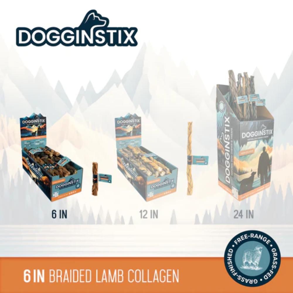 Dogginstix - Braided Lamb Collagen