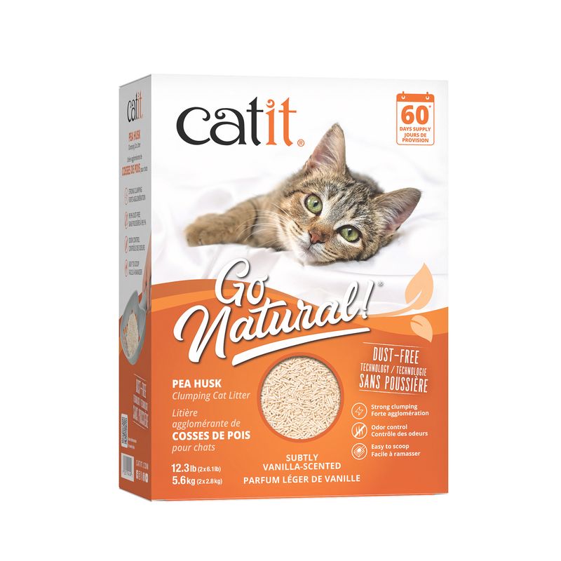 Catit - Go Natural! Pea Husk Clumping Cat Litter Vanilla 5.6kg