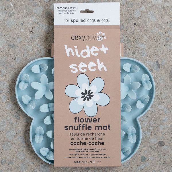 Dexypaws - Enrichment Snuffle Mat Flower Sky Blue