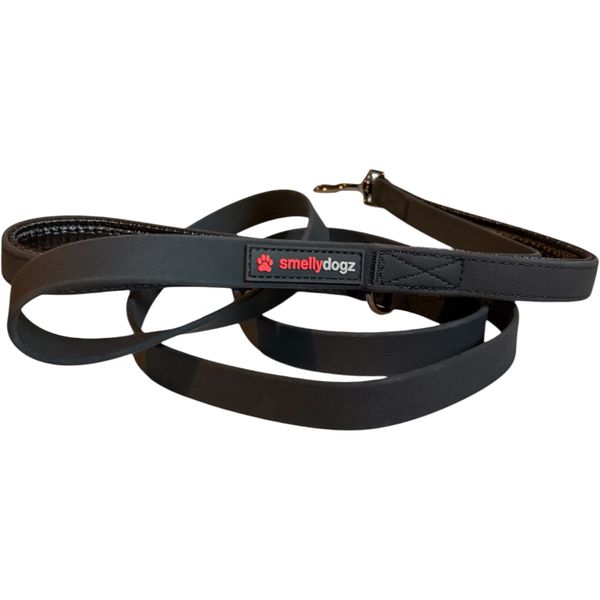 Smellydogz - Double Handle Lead Black 0.75" 6'