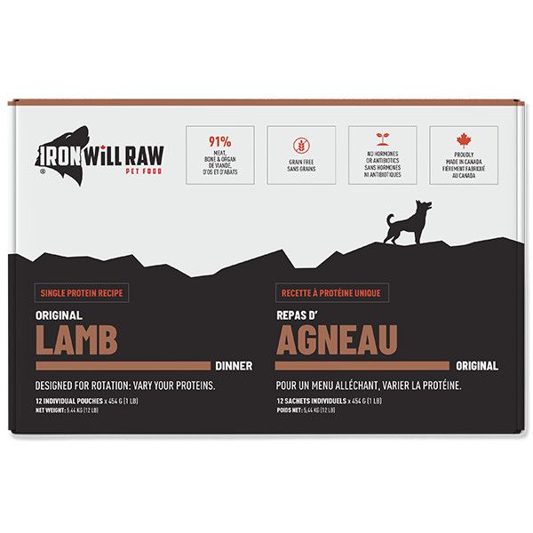 Iron Will Raw - Original Lamb Dog 12/1lb