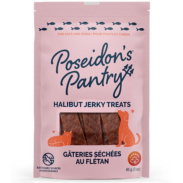 Poseidon's Pantry - Jerky Halibut Dog/Cat 85g