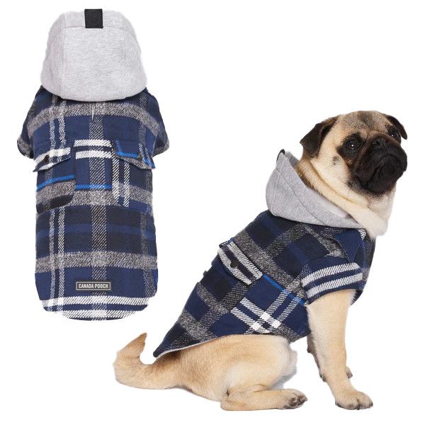 Canada Pooch - The Shacket Blue Plaid