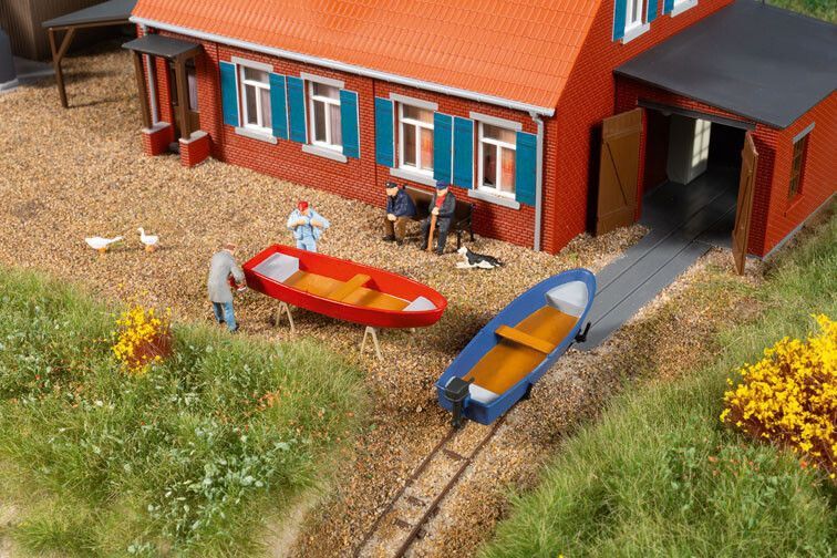 Auhagen 11476 -  Boothuis met trailerhelling