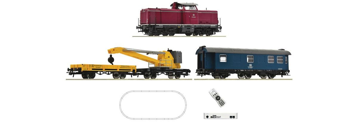 Roco 5110004 - z21 start Digitalset: Diesellokomotive BR 211 mit Kranzug. DB