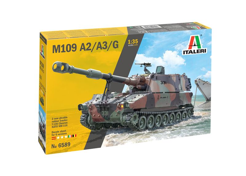 Italeri 6589 - M-109 A2/A3/G PALADIN RUBBER TRACKS 1:35