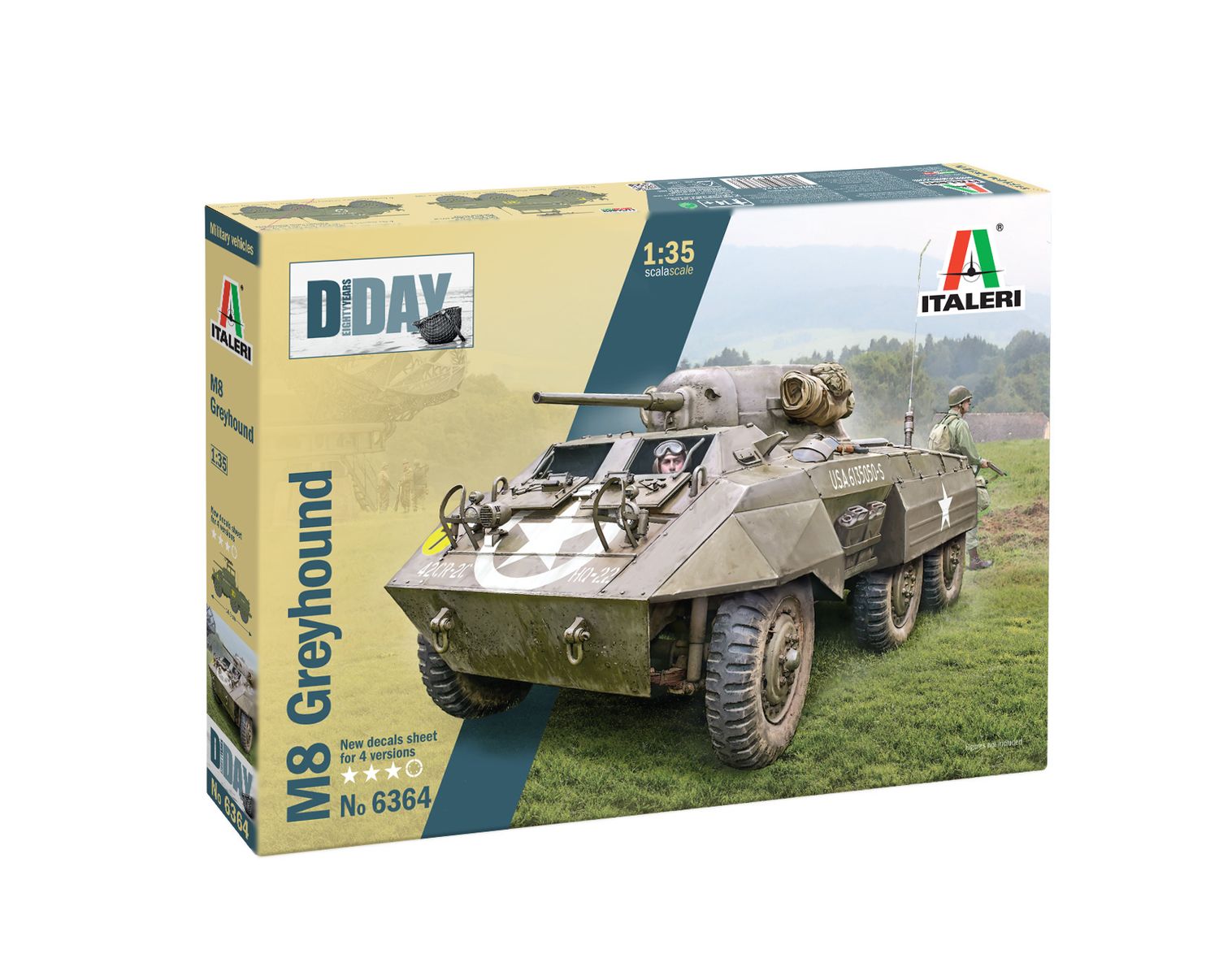 Italeri 6364 - M-8 GREYHOUND D-DAY 80TH ANNIVERSARY 1:35