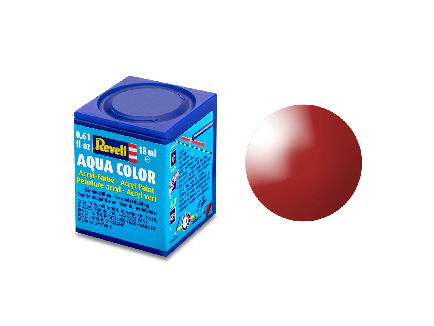 Revell 36131 - Aqua Color 31 - Vuurrood. glanzend RAL 3000 18 ml