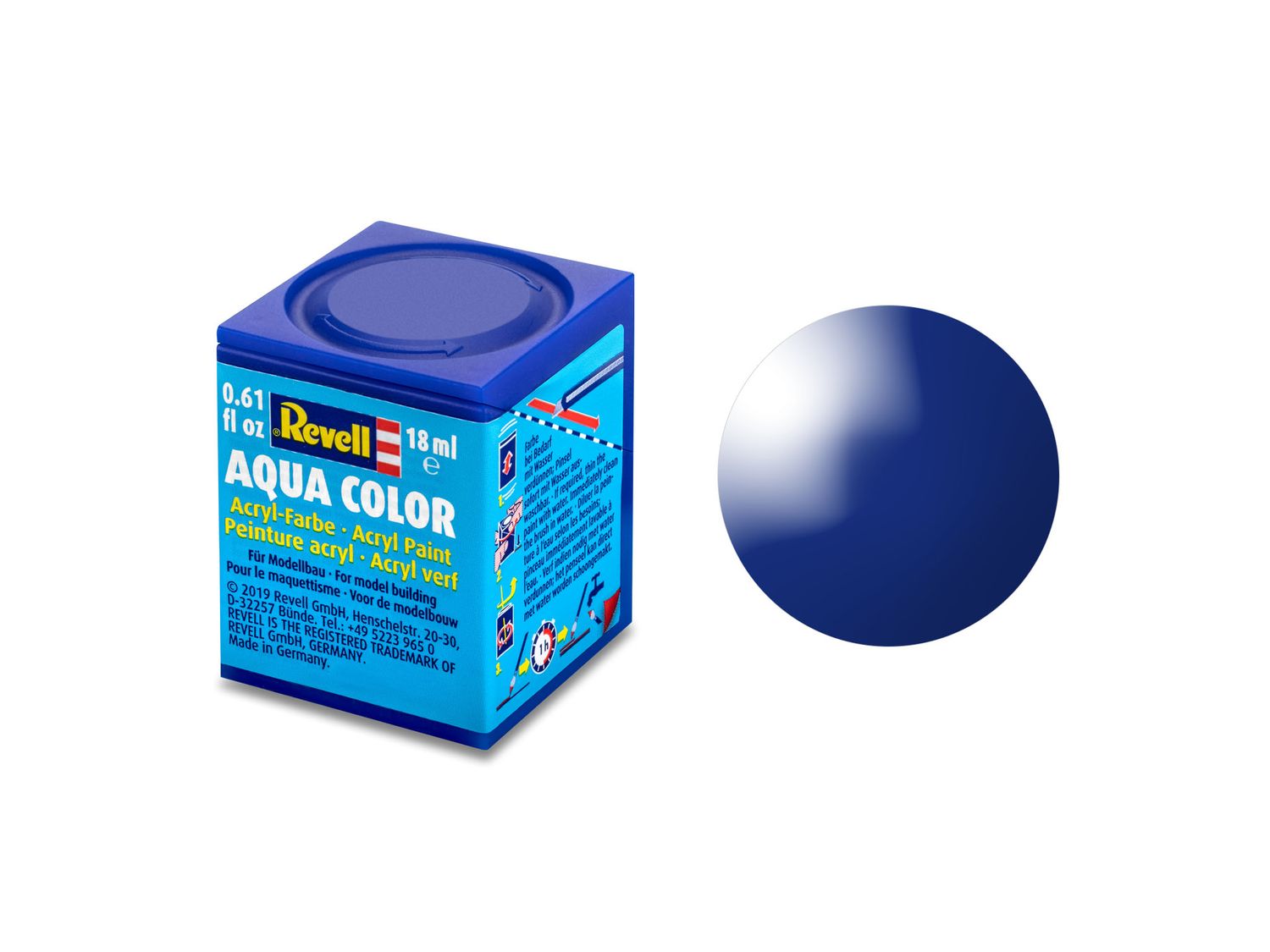 Revell 36151 - Aqua Color 51 - ultramarijnblauw glanzend RAL 5002 18ml