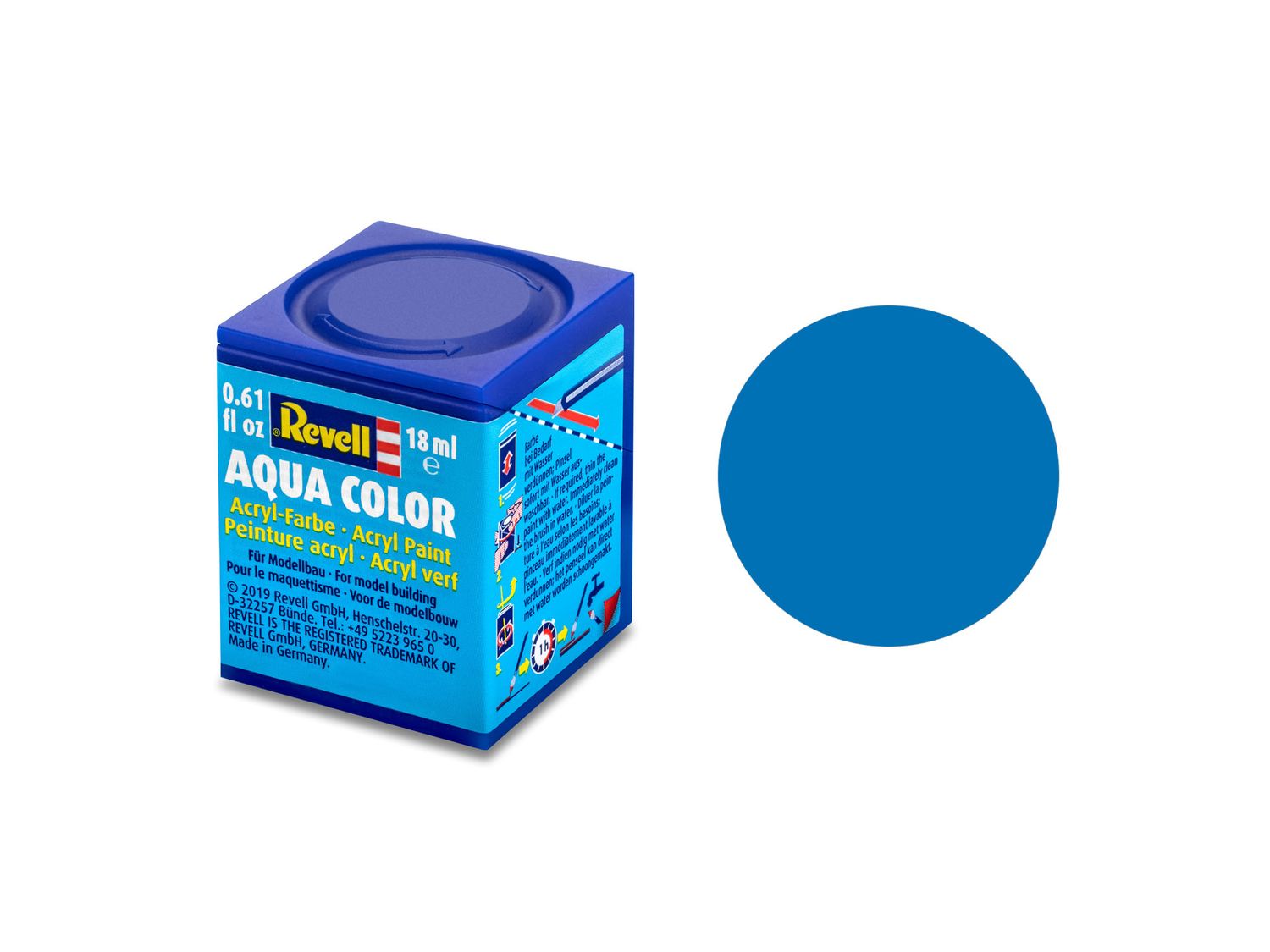 Revell 36156 - Aqua Color 56 - blauw. mat RAL 5000 18 ml