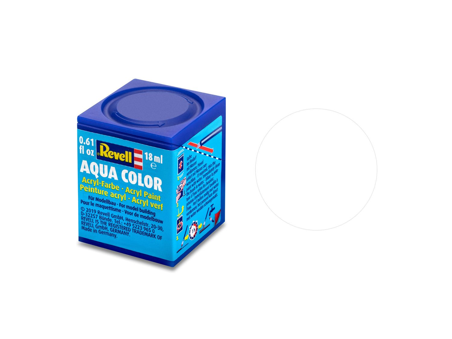 Revell 36105 - Aqua Color 5 - wit. mat RAL 9001 18 ml