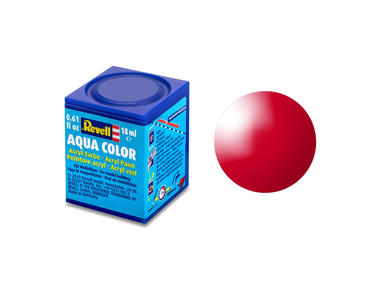 Revell 36134 - Aqua Color 34 - Italiaans Rood. glanzend 18 ml