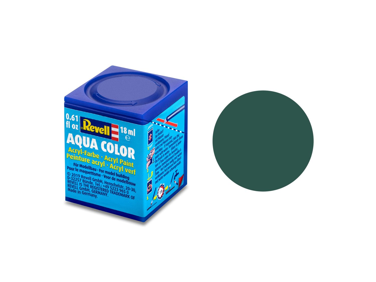 Revell 36148 - Aqua Color 48 - Zeegroen. mat RAL 6028 18 ml