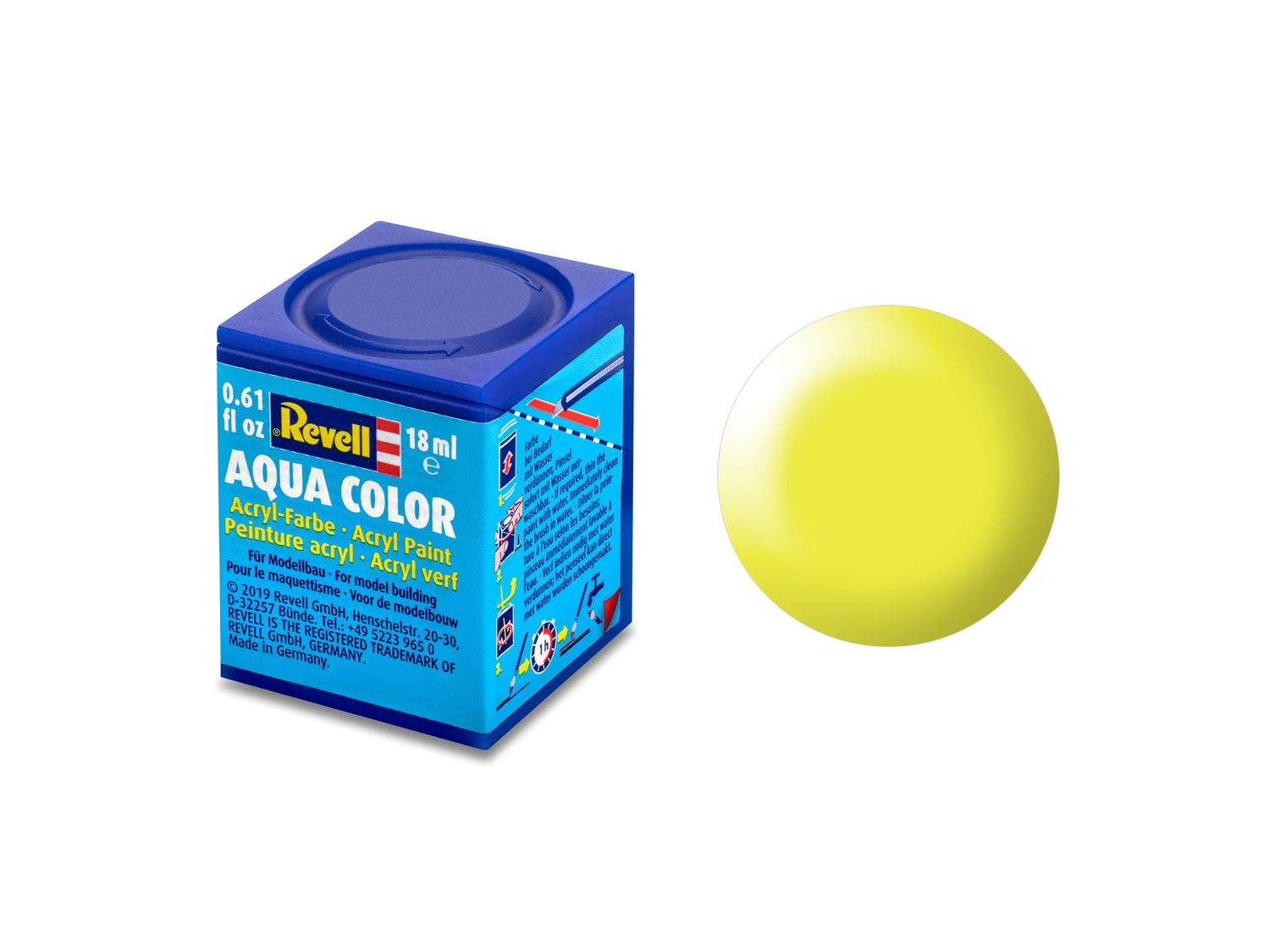 Revell 36312 - Aqua Color 312 -  lichtgevend geel. zijde mat