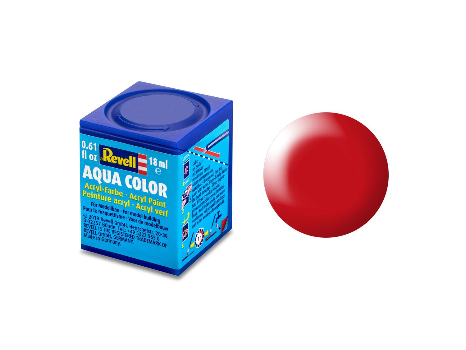 Revell 36332 - Aqua Color 332 - helder rood. zijde mat