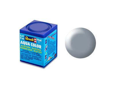 Revell 36374 - Aqua Color 374 - grijs. zijdemat RAL 7001 18 ml