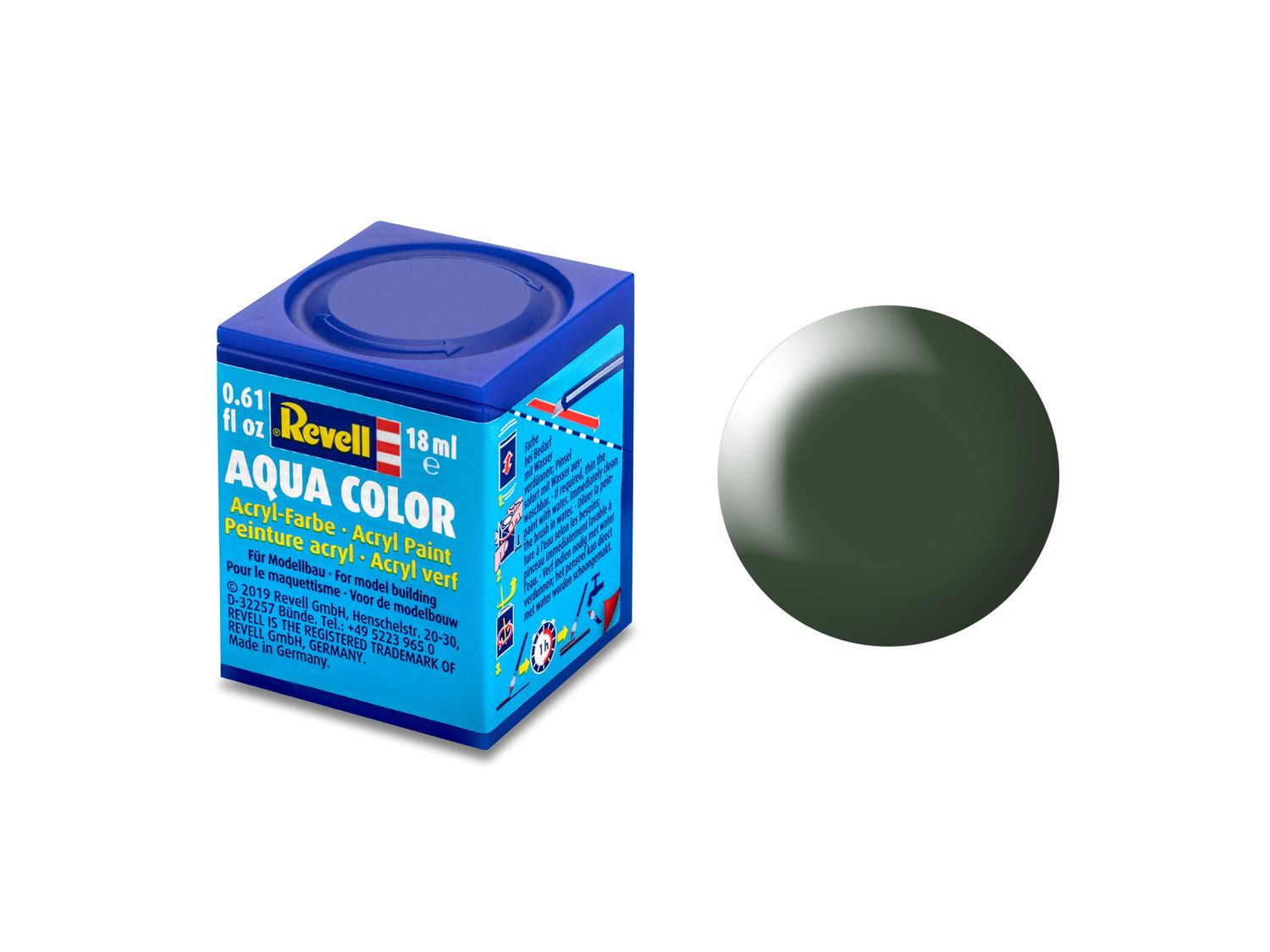 Revell 36363 - Aqua Color 363 -  donkergroen. zijde mat