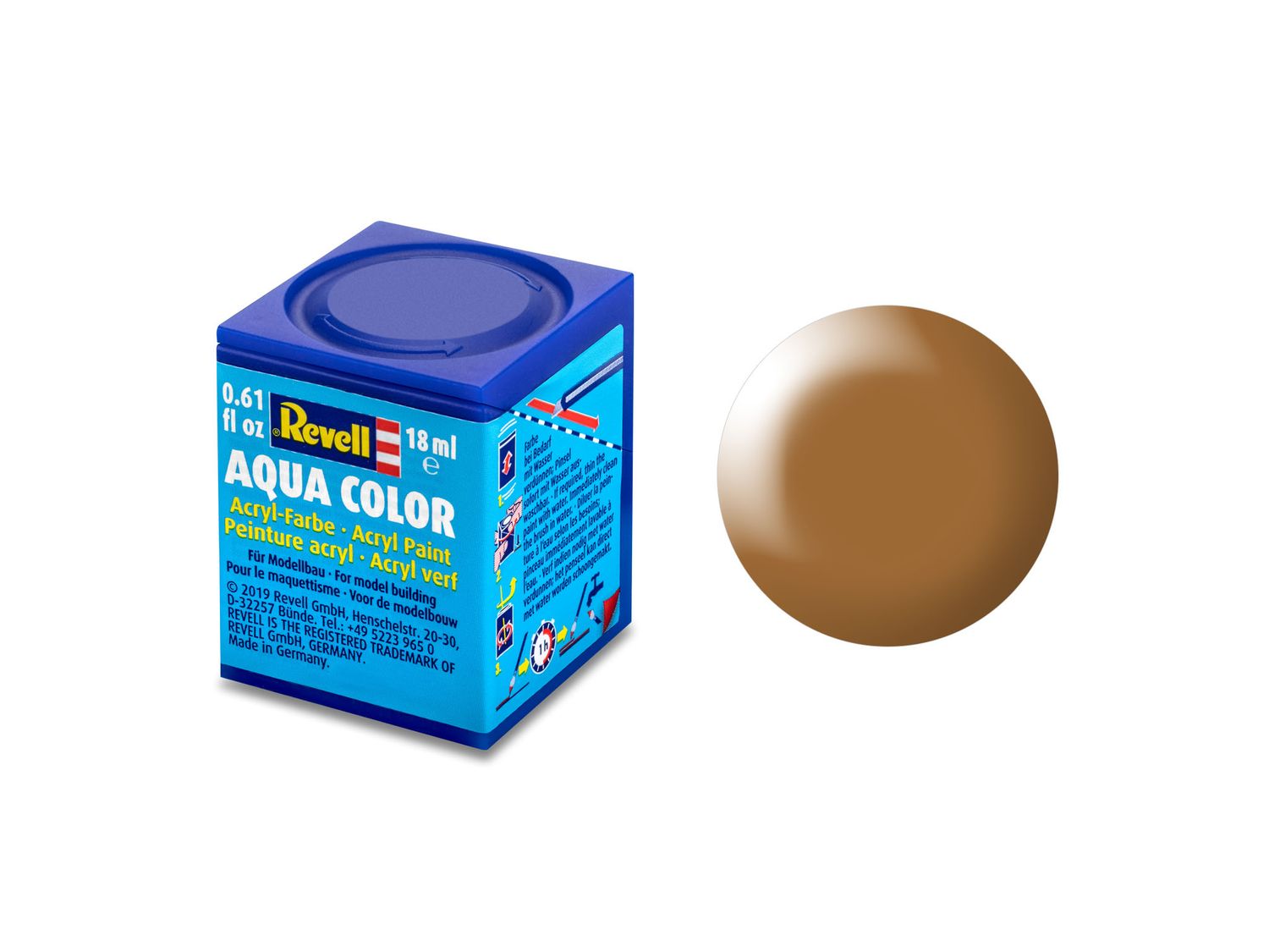 Revell 36382 - Aqua Color 382 - Houtbruin. Zijdemat 18 ml