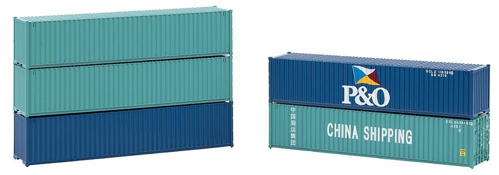 Faller 182151 - 40&#39; CONTAINER SET 5 STUKS