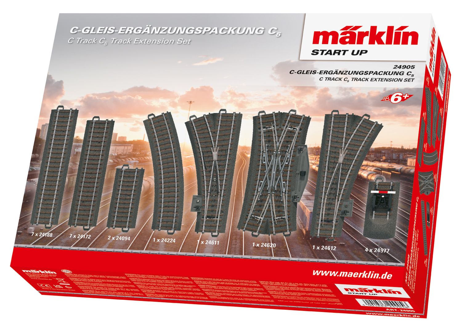 Märklin 24905 - C-rail uitbreidingsset C5