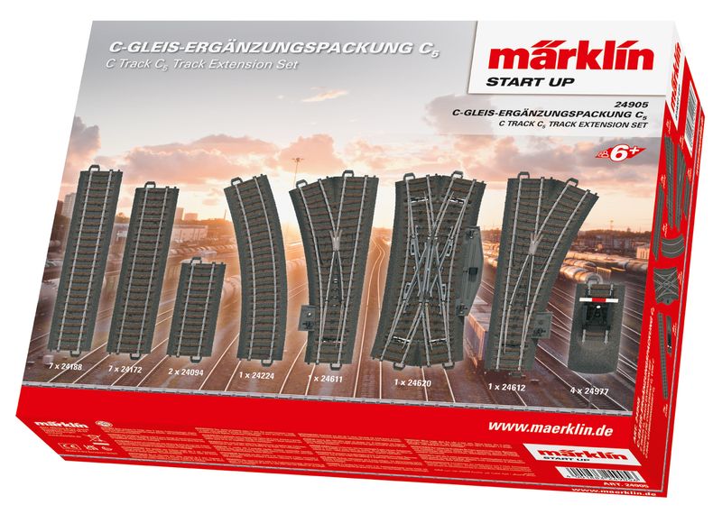 Märklin 24905 - C-rail uitbreidingsset C5