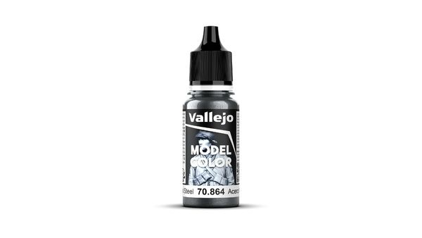 Vallejo70864 - MODEL COLOR NATURAL STEEL