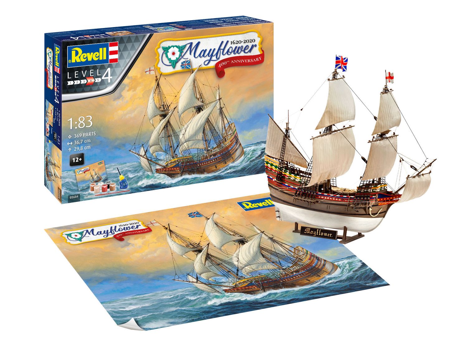 Revell 05684 - Cadeauset Mayflower - 400ste verjaardag 1:83