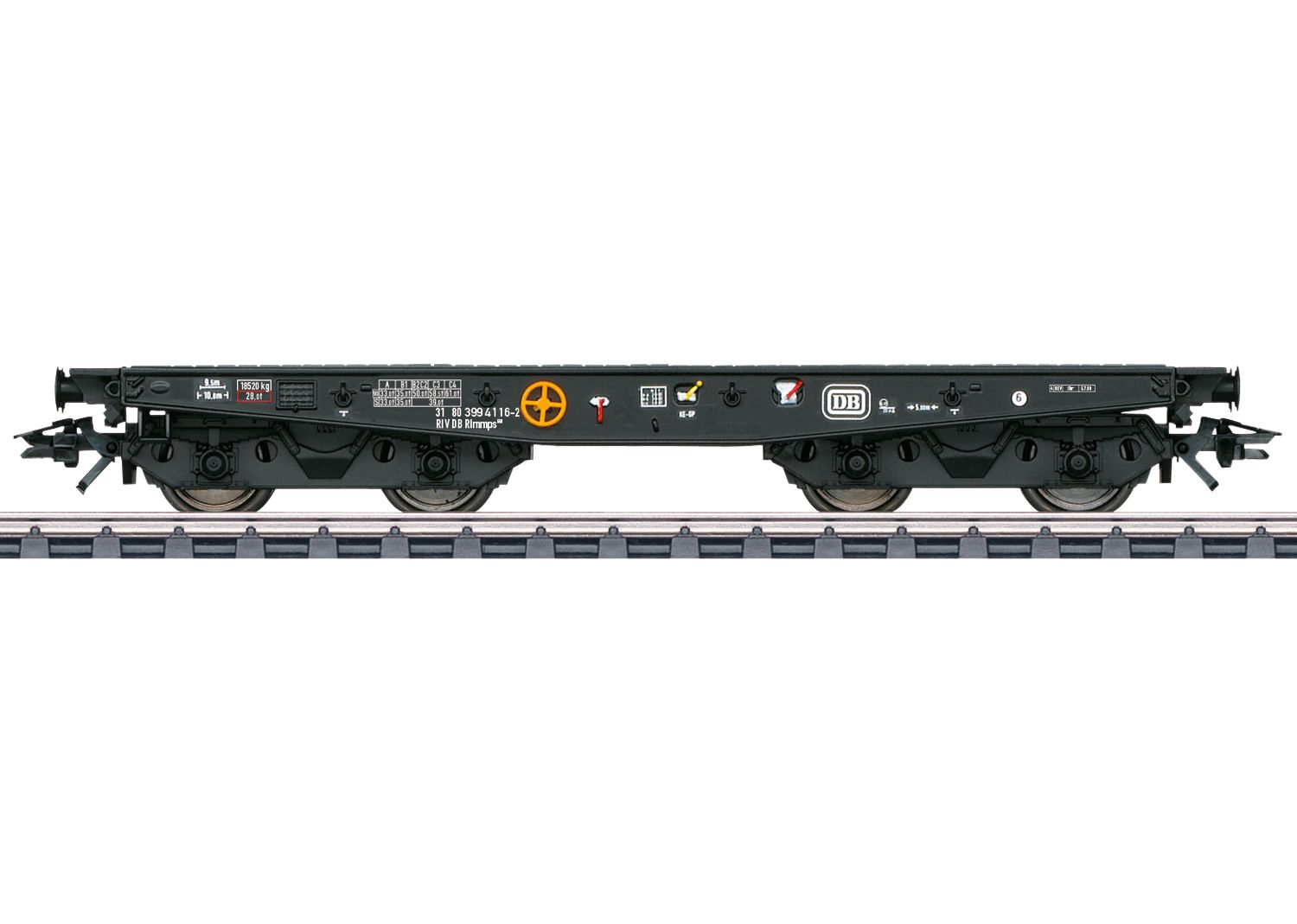 Märklin 48757 - Platte wagen voor zware belasting Rlmmps 650